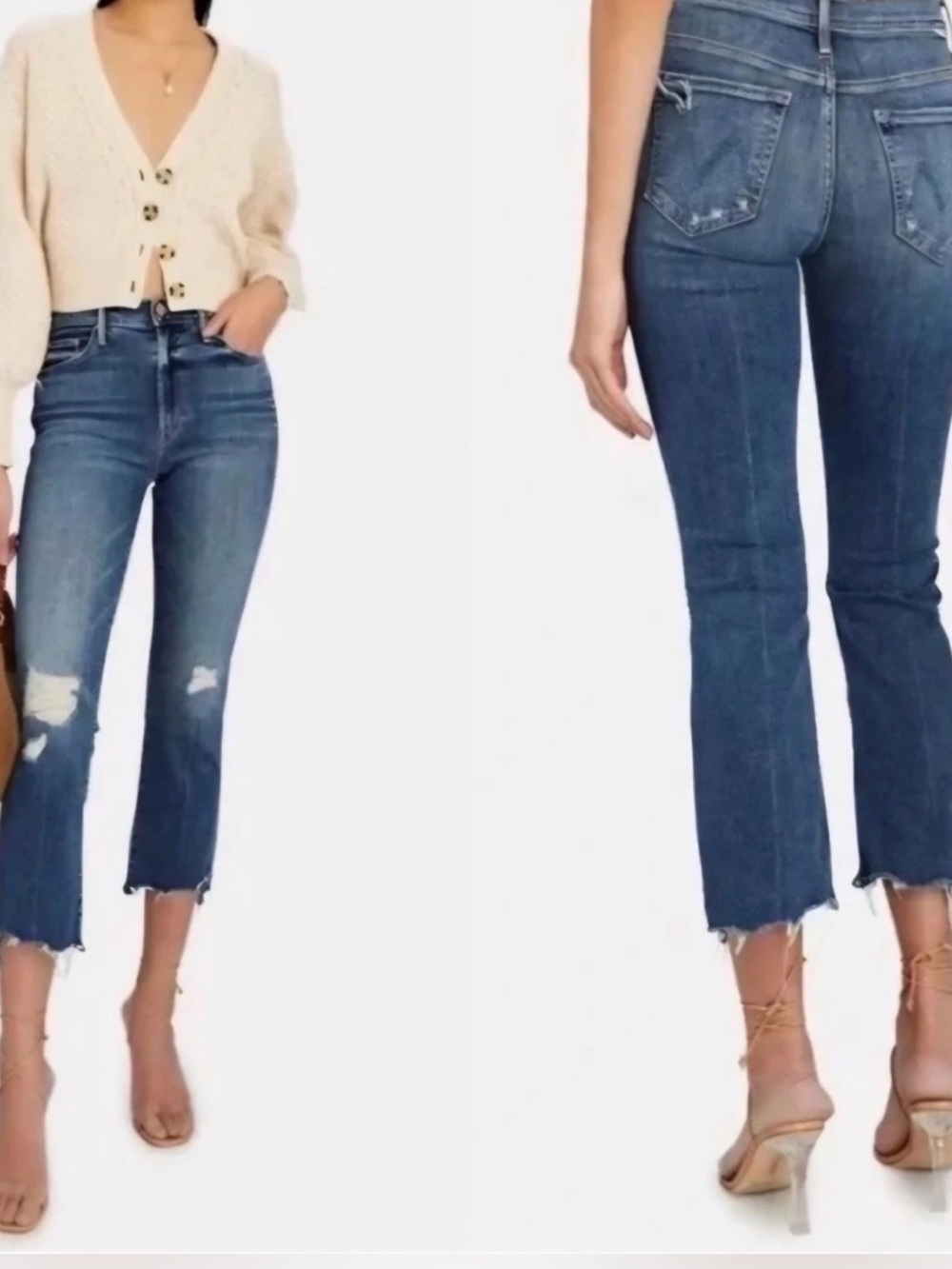 Women’s Mother The Insider Crop Step Chew Wash Dancing On Coals Jeans